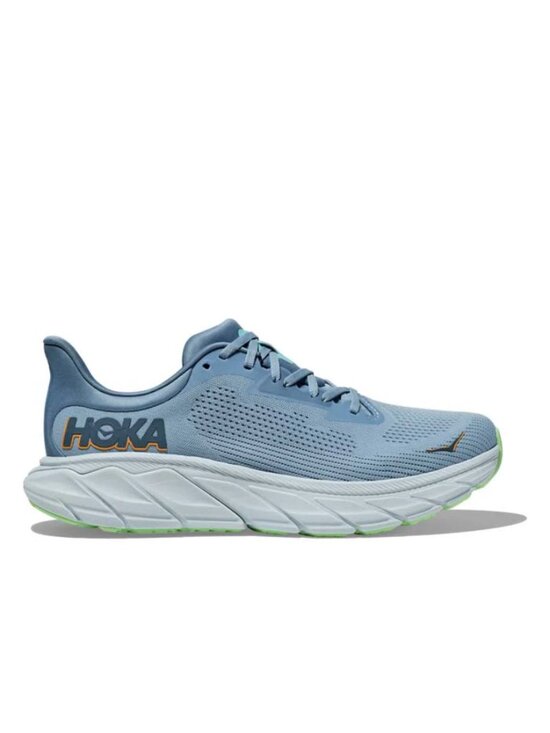 Hoka Light Blue Athletic Running Shoe with Lime Green Accent main image 5